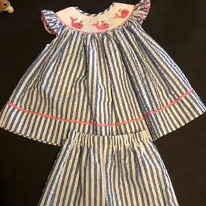 Tiaras and Frogs whale set size 2T